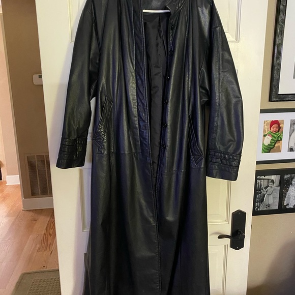 Maxi Length soft Leather Coat - Picture 1 of 8